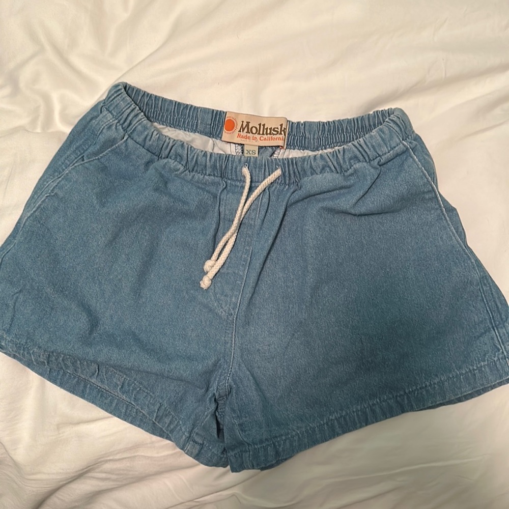 Drawstring shorts, indigo